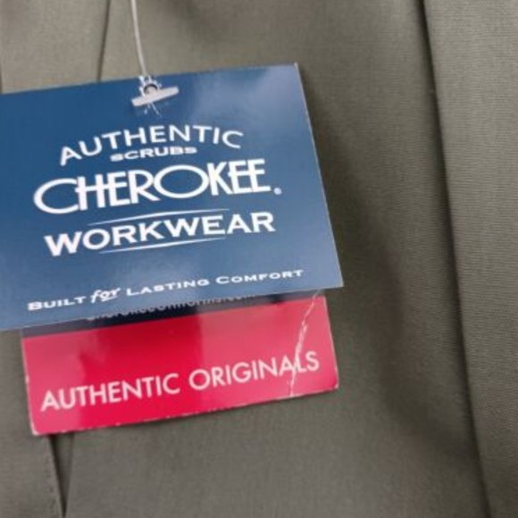 CHEROKEE WORKWEAR MEDICAL SCRUB PANTS Womens Size XS Style 4101 Drawstring Olive - Picture 8 of 10